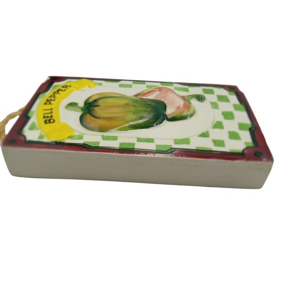 Studio Nova Pepper, Egg Plant, Cucumber Fiesta Vegetables Themed Ceramic Wall Pl - Picture 16 of 16